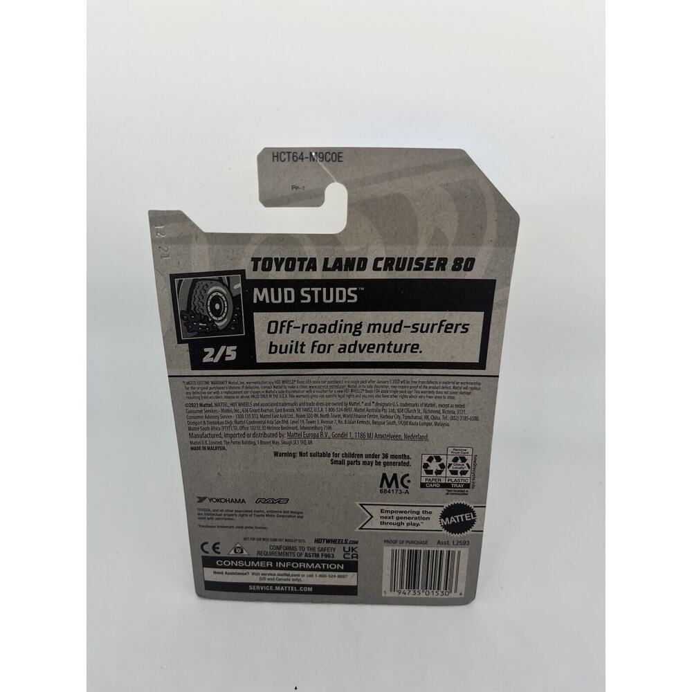 Toyota Land Cruiser 80 91/250 Hot Wheels 2022 HCT64 HW Mud Studs 2/5 Ships Now - Picture 3 of 5